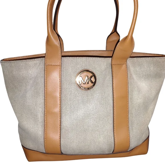 Michael Kors Beige and Brown Tote - Picture 1 of 4
